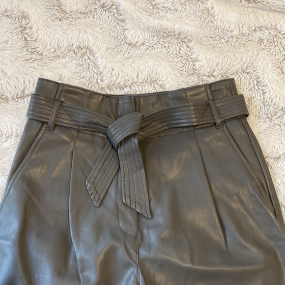 Dynamite Charcoal Leather Trowsers - Picture 3 of 4